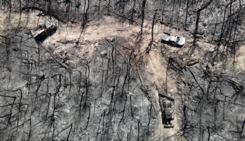 Yangında 10 görevlinin şehit olduğu bölge görüntülendi: Araçlar çekiliyor