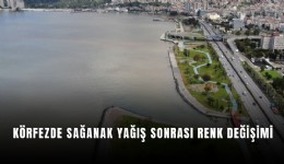 Körfezde sağanak yağış sonrası renk değişimi