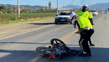 Hafriyat kamyonuna çarpan motosiklet sürücüsü hayatını kaybetti