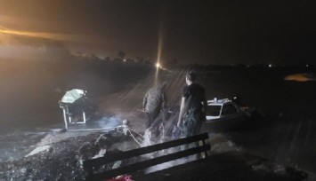 Seferihisar’da fırtına tekneleri batırdı