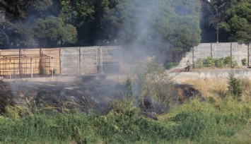 Basmane çukurundaki yangın korkuttu