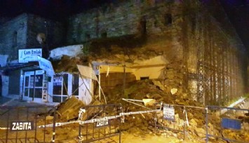 İzmir’de iş yeri büyük gürültüyle çöktü