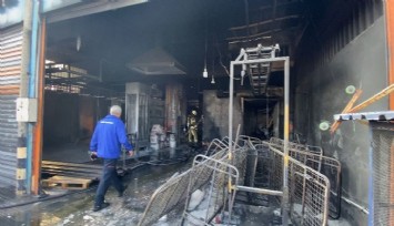 Torbalı'da boya atölyesindeki yangın korkuttu