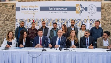 <strong>İşçi Buluşması'nda işçileri sevindiren imzalar atıldı: İZENERJİ'de promosyon, İZFAŞ'ta toplu sözleşme sevinci</strong>