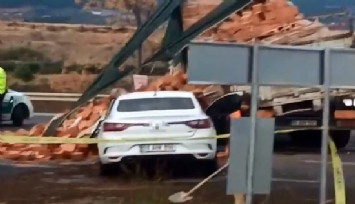 Otomobil, tuğla yüklü kamyonla çarpıştı: 1 can kaybı