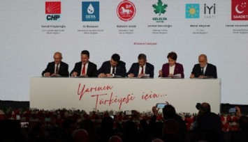 Ankara'da altı partiden tarihi imza