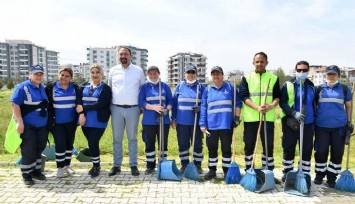 Çiğli Belediyesinden toplu sözleşme sonrası temizlik seferberliği