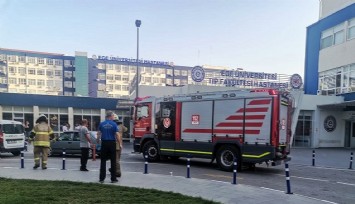 Ege Üniversitesi Tıp Fakültesi Hastanesi'nde yangın paniği  