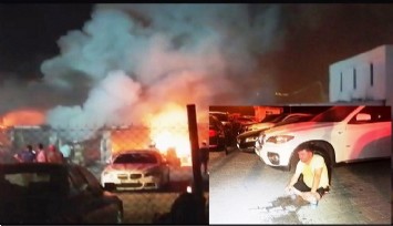 İzmir’de hareketli dakikalar: Ot yangını oto galerinin lastik deposuna sıçradı, lüks araçları kurtarmak için seferber oldular