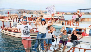 Sığacık Körfezi’nde yat limanına tepki; Doğa katliamına hayır dediler