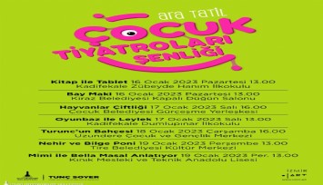 Çocuk tiyatroları şenliği başlıyor