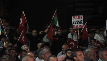 İzmir'de 'Soykırıma Hayır, Filistin'e Destek, Siyonizme Lanet' mitingi