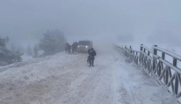 Spil'de mahsur kalanlar kurtarıldı  