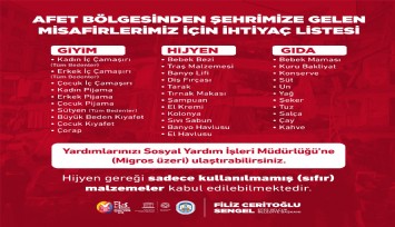 Efes Selçuk Belediyesinden depremzedelere destek