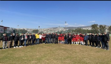 Göztepeli taraftarlardan Karşıyaka tesislerine ziyaret