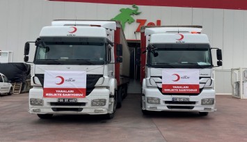 Türk Kızılay İzmir’den deprem bölgesine 16 tır konserve gıda