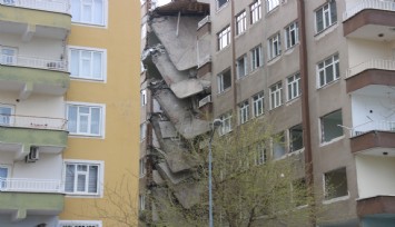 Diyarbakır’da 5 katlı ağır hasarlı bina çöktü