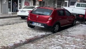 İzmir Menemen’de dolu yağışı etkili oldu