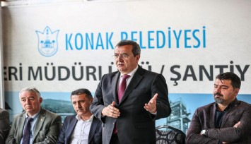 Başkan Batur şantiyelerde işçiyle bayramlaştı