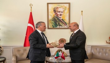 İtalya’nın Türkiye Büyükelçisi Giorgio Marrapodi Soyer’i ziyaret etti