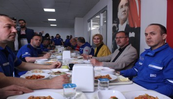 Bakan Kasapoğlu, BMC işçileri ile yemek yedi