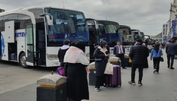 Otogarlarda seçim hareketliliği