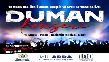 Duman, 19 Mayıs’ta Gaziemir’de sahne alacak