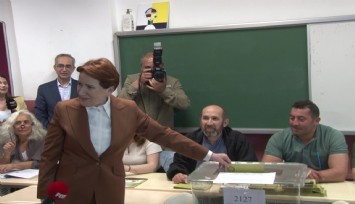 İYİ Parti Genel Başkanı Meral Akşener, oyunu Üsküdar'da kullandı