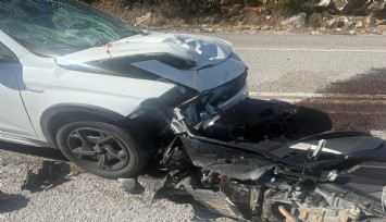 Feci kaza: Motosiklet sürücüsü kurtarılamadı