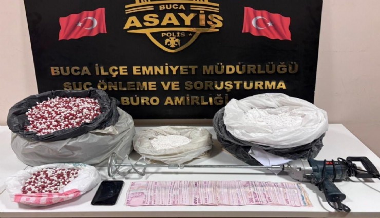 İzmir'de uyuşturucu imalatçısı polise yakalandı