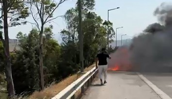 18 milyonluk Posche cayır cayır yanarken kapıları kilitlendi: İzmirli işadamı ölümden döndü