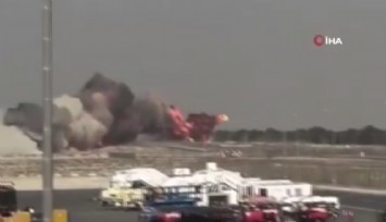 Hindistan'ın savaş uçağı Dubai'deki hava gösterisinde düştü, pilot öldü