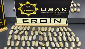 Uşak’ta midelerinde eroin taşıyan iki şüpheli tutuklandı