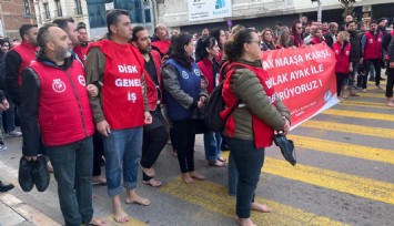 Büyükşehir'den 'çıplak ayak' eylemine tutanak