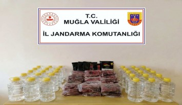 Muğla’da yenil yıl öncesi 1 ton 235 litre kaçak içki ele geçirildi