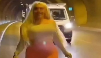 İzmir'de tünelde trafiği tehlikeye düşüren kadın gözaltına alındı