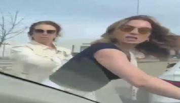 Bursa'da kadın sürücülerin kavgası kameraya yansıdı