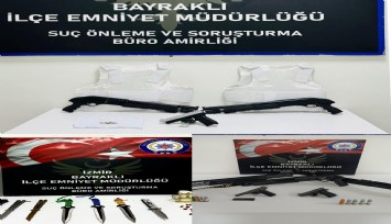 İzmir'de çok sayıda silah ele geçirildi: 5 gözaltı