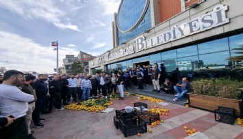Pazarcı esnafından Karabağlar Belediyesine katı atık vergisi protestosu