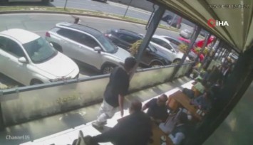 İstanbul'da restaurantta yaşanan panik anları güvenlik kamerasına yansıdı