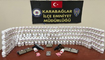 Karabağlar'da uyuşturucu ticareti yapan genç kıskıvrak yakalandı