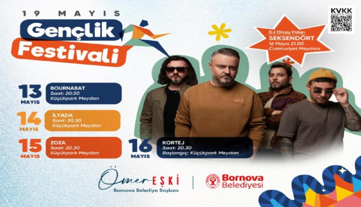 Bornova’da 19 Mayıs coşkusu Gençlik Festivali ile zirveye çıkacak