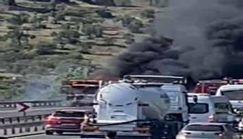 İzmir’de belediye otobüsü alev alev yandı: Yolcular tahliye edildi