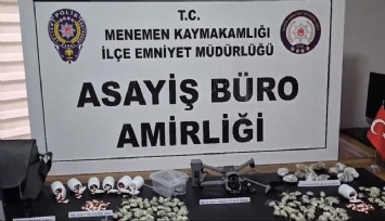 İzmir'de dron ile uyuşturucu sevkiyatına suçüstü