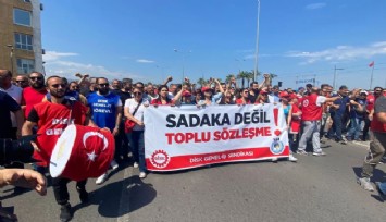 İzmir'de grevin ikinci günü: İşçiler yürüyüş yaptı