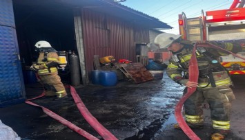 İzmir'de metal döküm atölyesinde yangın