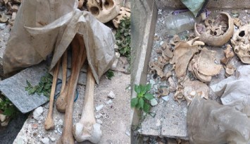 Kentsel dönüşümde karanlık geçmiş: Binada kafatası ve kemikler bulundu