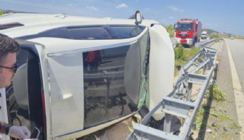 Kontrolden çıkan cip takla attı: 2 yaralı