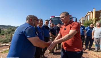 Başkan Tugay sahada açıkladı: Yangınlar önemli ölçüde orman kaybına neden oldu