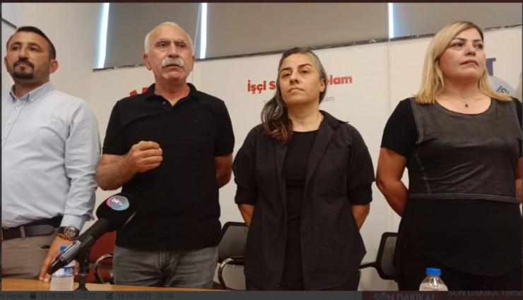 DİSK İzmir Şube Başkanı Gümüştekin ve üye Bilir Cumhurbaşkanına hakaretten tutuklandı